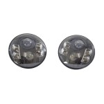 ΣΕΤ ΕΜΠΡΟΣ ΜΑΥΡA ΦΑΝΑΡΙΑ LED 7'' BEARMACH DEFENDER RANGE ROVER