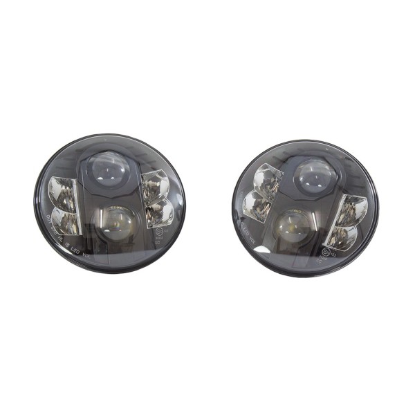 ΣΕΤ ΕΜΠΡΟΣ ΜΑΥΡA ΦΑΝΑΡΙΑ LED 7'' BEARMACH DEFENDER RANGE ROVER